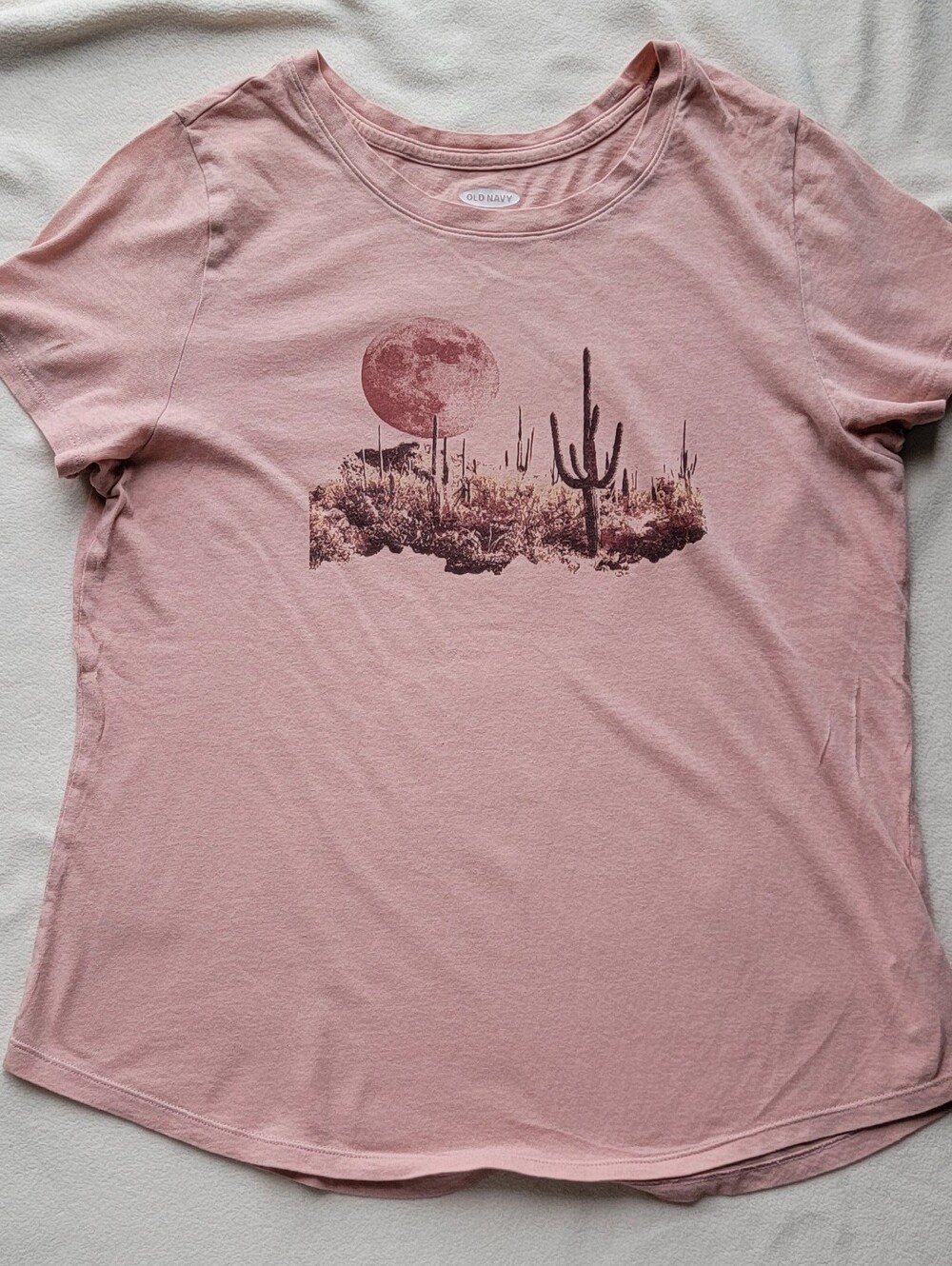 Old Navy Pink Desert Cactus Graphic Tee